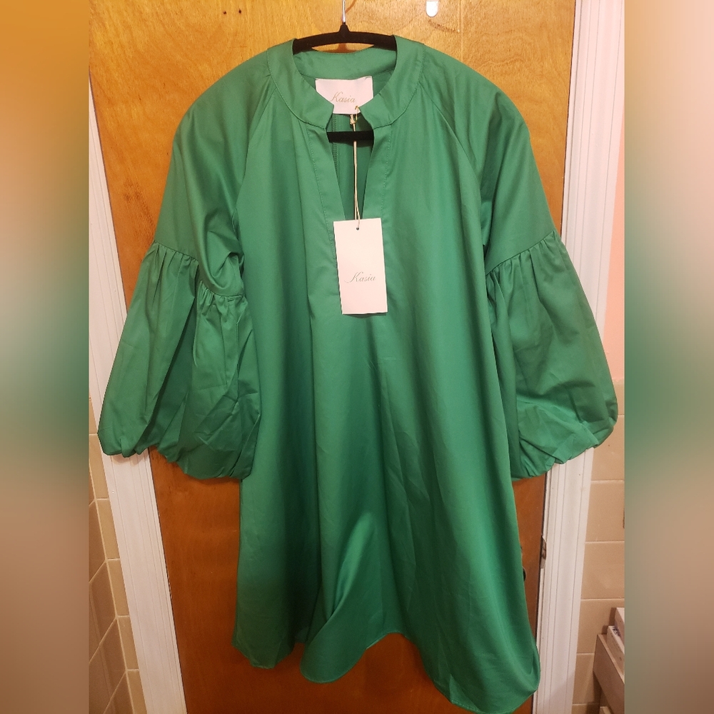 NWT Kasia Green Santorini mini dress!! - Picture 7 of 8